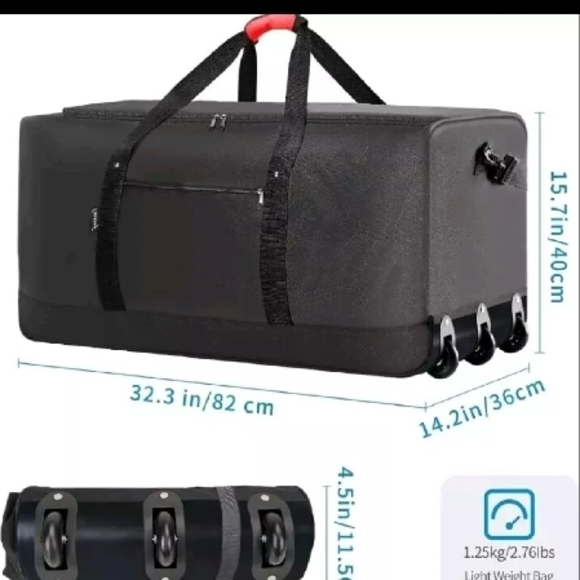 Finnhomy 120L Folding 3 Wheeler Travelng Bag - Picture 2 of 11